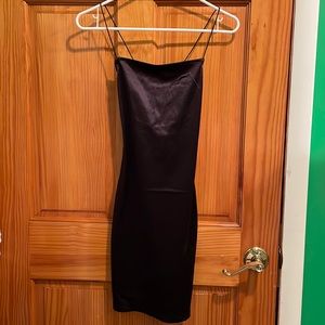 New With Tags H&M Little Black Satin Dress